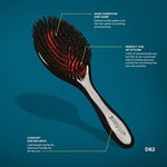 D-82 Cushion Brush (Natural Bristle) | Denman